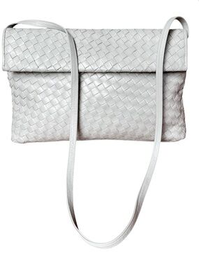 MEYER Woven Leather Fold-Over Shoulder Bag